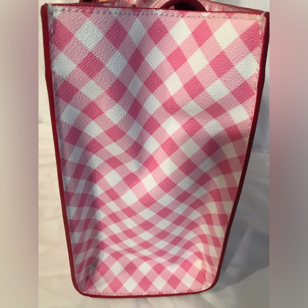 Dooney & Bourke Gingham II Janine Pink and White satchel Crossbody Bag - Picture 8 of 11
